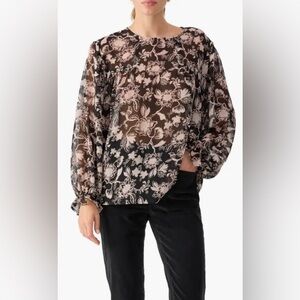 Sanctuary Black and Cream Blouse